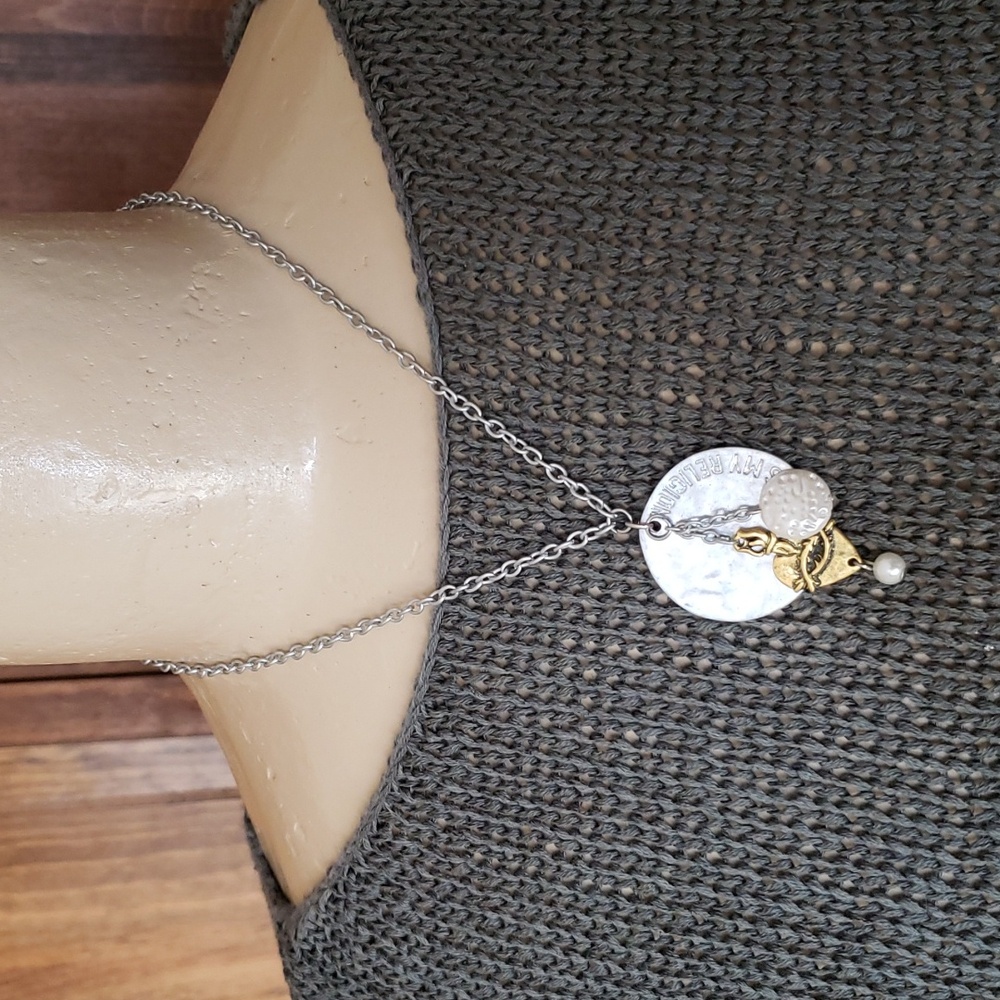 LOVE IS MY RELIGION Charm Necklace